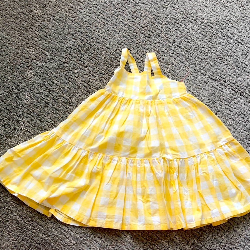 New Gymboree Gingham Yellow Dress